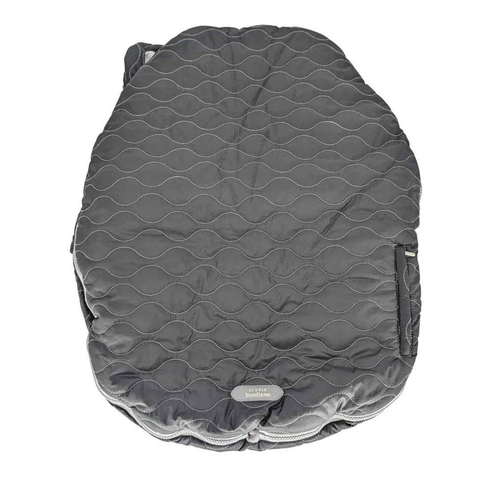 JJ Cole Bundleme Stroller Cover Toddler Black Gray Quilted Fleece Lined‎ Travel